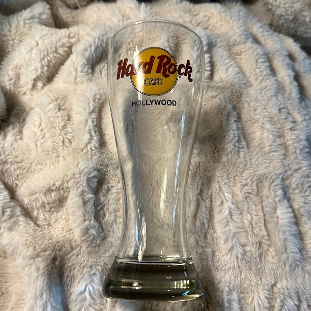 Vintage Collectible Hollywood Hard Rock Cafe Pilsner Glass